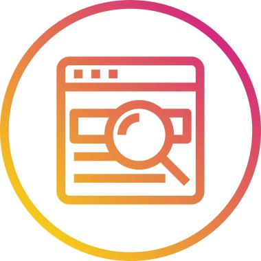 Web tarayıcı, basit vektör simgesi tasarımı