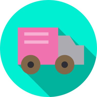 minimal vektör simgesi, yük kamyonu