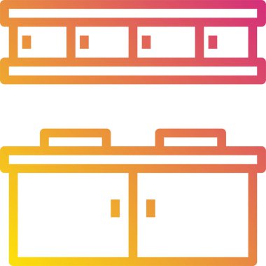 Mutfak simgesi, vektör illüstrasyonu