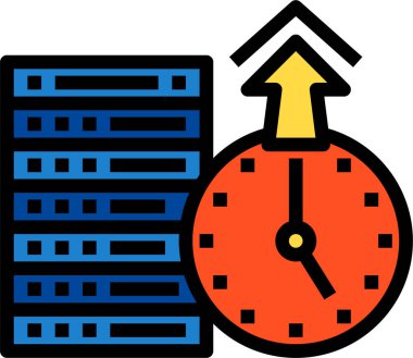 Zamanın minimalist vektör simgesi