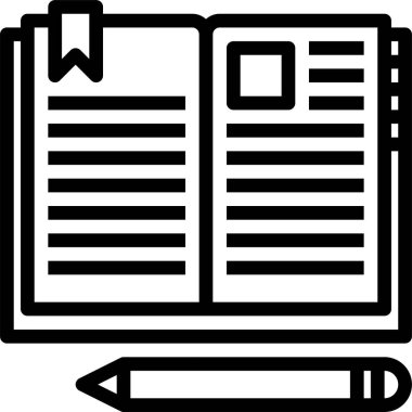 kitap simgesi vektör illüstrasyonu