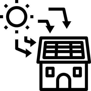 Güneş enerjisi basit vektör simgesi