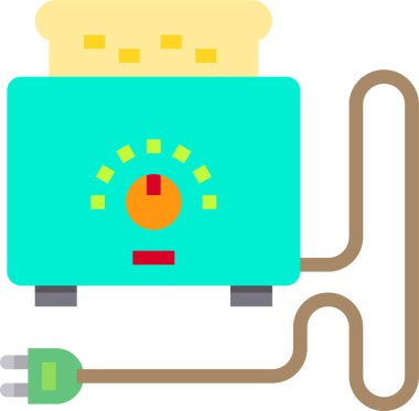 Tost makinesi basit vektör simgesi