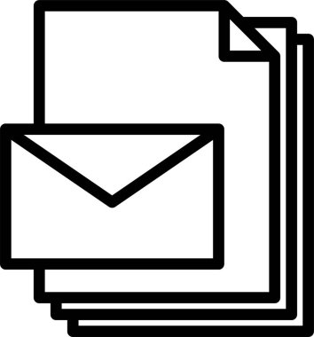 e- posta simgesi vektör illüstrasyonu 