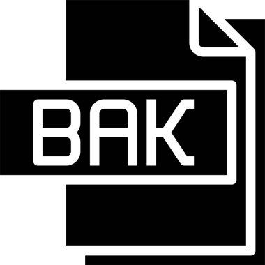 Bak dosya biçimi vektör illüstrasyonu 