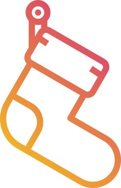 vector illustration of gift sock