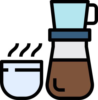 kahve damlatıcı vektör simgesi