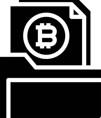 Bitcoin para birimi sembolü. vektör illüstrasyonu