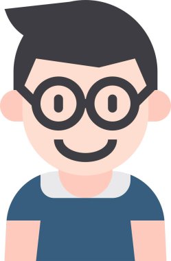 çocuk Avatar. çocuk vektör illüstrasyonu 