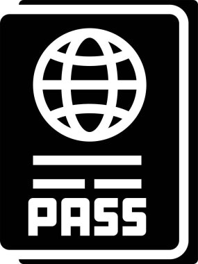 Pasaport, seyahat ve turizm vektör simgesi