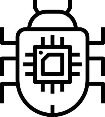 Dijital işlemci simgesi. Çip simgesi. Teknoloji simgesi