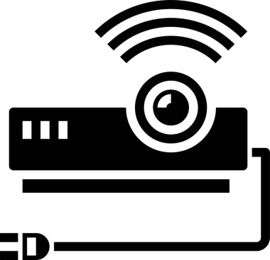 Beyaz arkaplanda vektör düz projektör simgesi