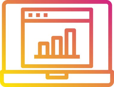 Basit iş web sitesi simgesi grafiği, vektör illüstrasyonu