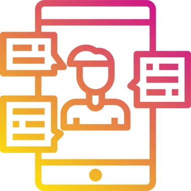 akıllı telefon simgesi vektör illüstrasyonu