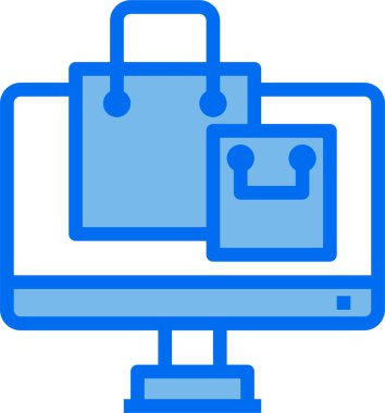 Alışveriş kavramının minimalist vektör simgesi 