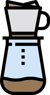 kahve damlatıcı vektör simgesi