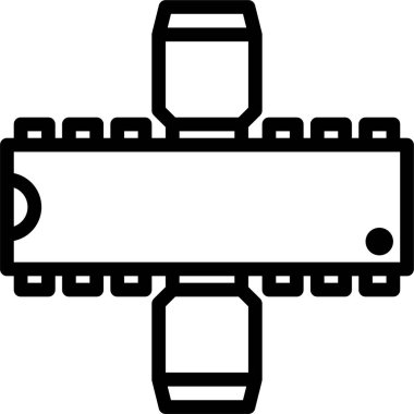 Dijital işlemci simgesi. Çip simgesi. Teknoloji simgesi