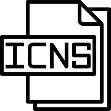  ikns dosya biçimi vektör illüstrasyonu 