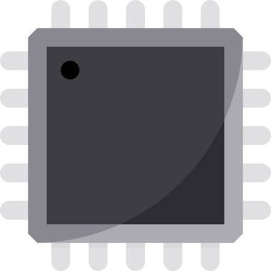 Dijital işlemci simgesi. Çip simgesi. Teknoloji simgesi