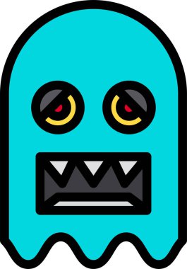 Canavar yüzünün karikatür çizimi