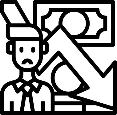 İş adamı ikonunun vektör illüstrasyonu. Web sitesi veya yazılım simgesi 