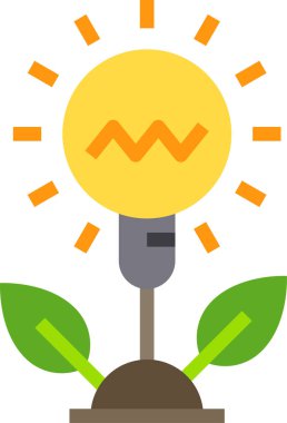 Bitki ampulünün minimalist vektör simgesi