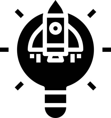 Basit modern fikir simgesi, vektör illüstrasyonu