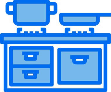 Mutfak simgesi, vektör illüstrasyonu