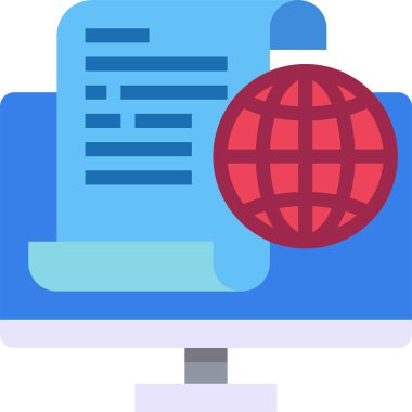 Bilgisayar dosyası küresinin minimalist vektör simgesi