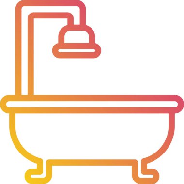 Duşun minimalist vektör simgesi