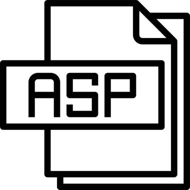 asp dosya biçimi vektör illüstrasyonu 