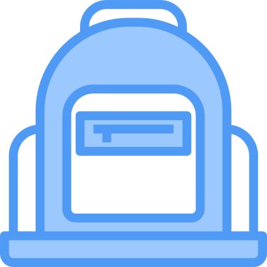 Modern tasarım minimalist vektör simgesi, sırt çantası