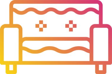 Kanepenin minimalist vektör simgesi