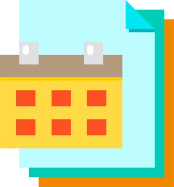 Takvim simgesinin vektör illüstrasyonu