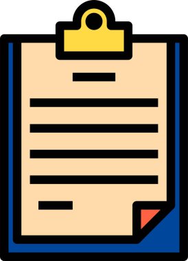 Dosya panosu tıbbi simgesi, beyaz arkaplanda vektör illüstrasyonu  