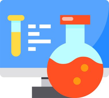 Bilgisayar monitörünün minimalist vektör simgesi