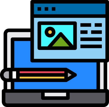 Dijital içeriğin minimalist vektör simgesi 