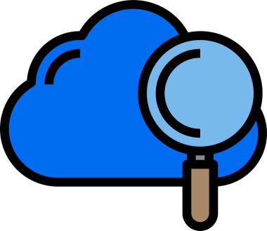 Bulut teknolojisi ikonu. Uzak servis düğmesinin vektör şablonu 