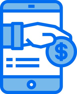 Akıllı telefon ödemesi olan web tasarım simgesi