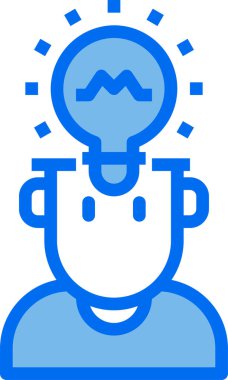 Basit modern fikir simgesi, vektör illüstrasyonu