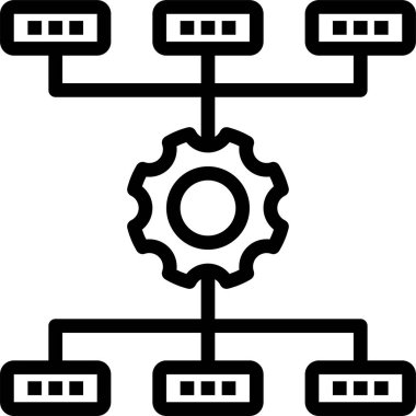 Basit modern fikir simgesi, vektör illüstrasyonu