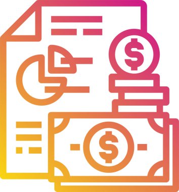 Basit iş grafiği simgesi, vektör illüstrasyonu