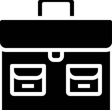 Okul Çantası minimalist vektör simgesi