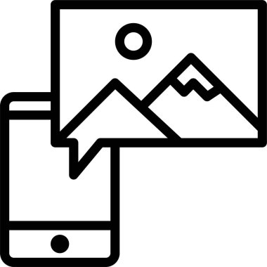 akıllı telefon simgesi vektör illüstrasyonu