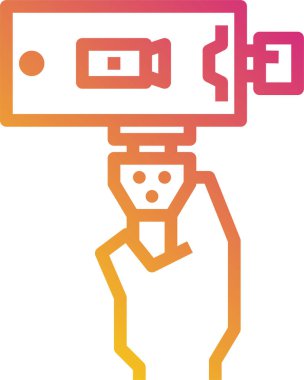 Basit kamera simgesi, vektör illüstrasyonu