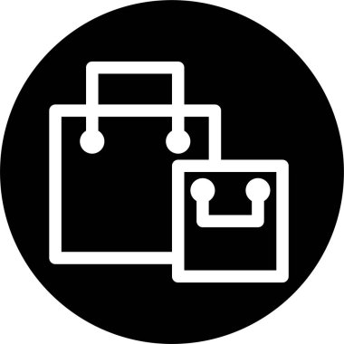 Alışveriş kavramının minimalist vektör simgesi 