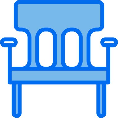 Sandalyenin vektör simgesi. biçim, beyaz arkaplanda düz bir semboldür