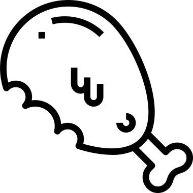 tavuk simgesi, vektör illüstrasyonu