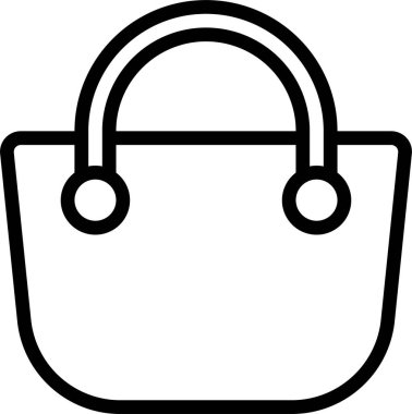 Modern tasarım minimalist vektör simgesi, el çantası