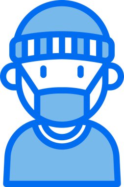 çocuk Avatar. Tıbbi maske takan çocuk